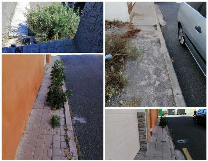 Estado de las aceras del barrio/TA.